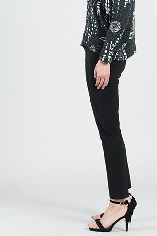Ponte Knit - Slim Rider Pant - Black