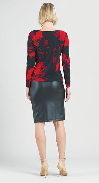 Side Tie Waist Tunic - Hibiscus Petal