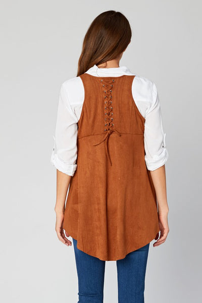Truffle Faux Suede Vest