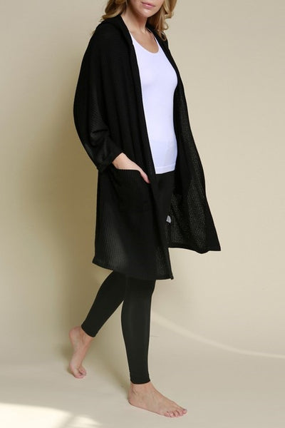 DOMESTIC KNIT WAFFLE Cardigan Hoodie