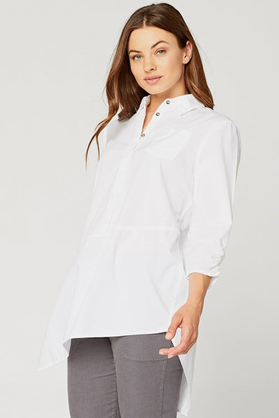 TWIST BUTTON-DOWN TOP