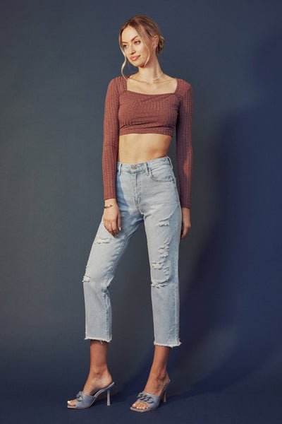Sierra High Rise Straight Jeans