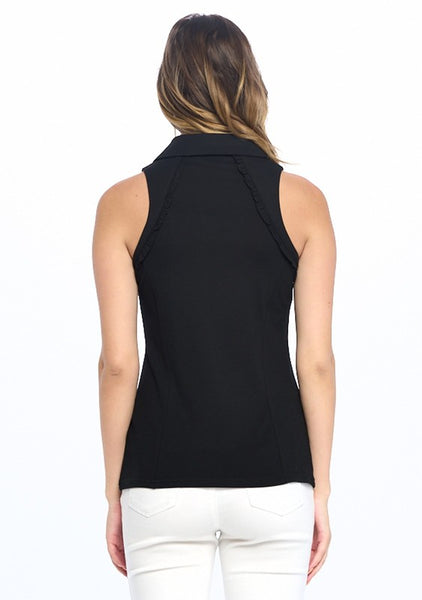 Ruffle Sleeveless Sports Top