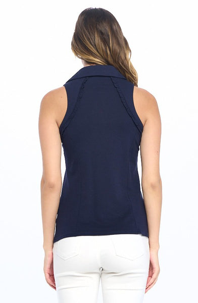 Ruffle Sleeveless Sports Top