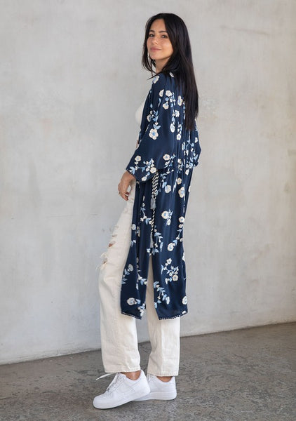 Waterfront Embroidered Kimono