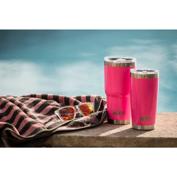 30 oz Hot Pink Reusable Stainless Steel Double Insulated Tumbler