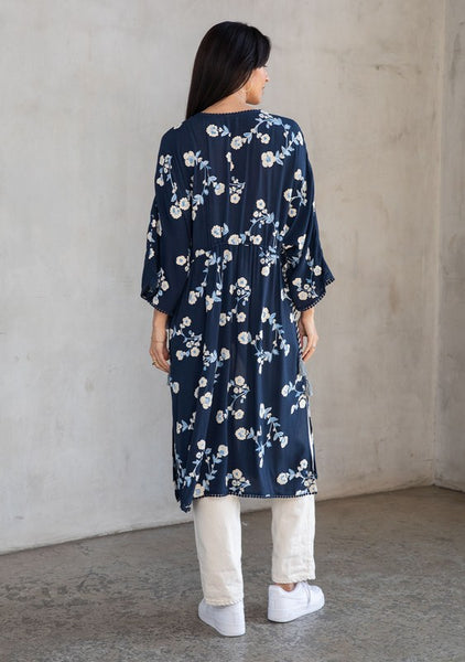 Waterfront Embroidered Kimono