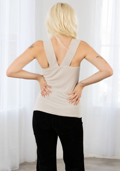 Bamboo Micro Rib Sleeveless Tank Top