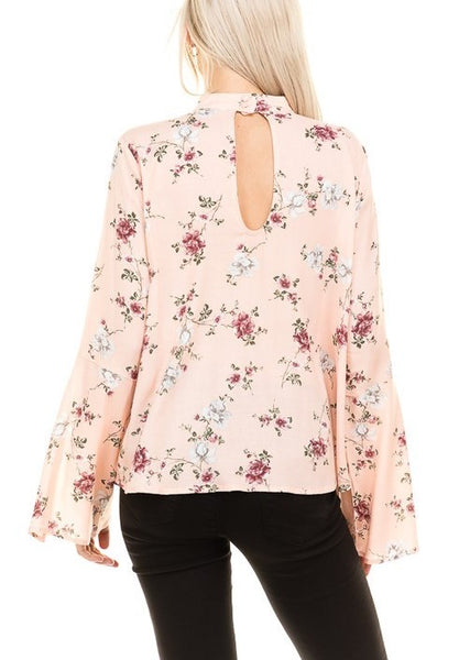 BOHO FLORAL TUNIC - PINK