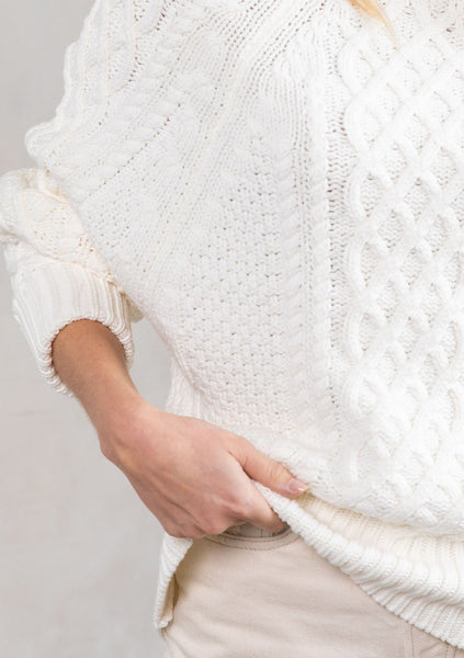 Chelsea Morning Cable Knit Sweater