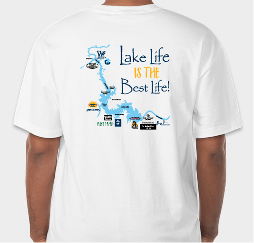 Hanes Beefy T‑shirt - Up & Down The Lake (White)