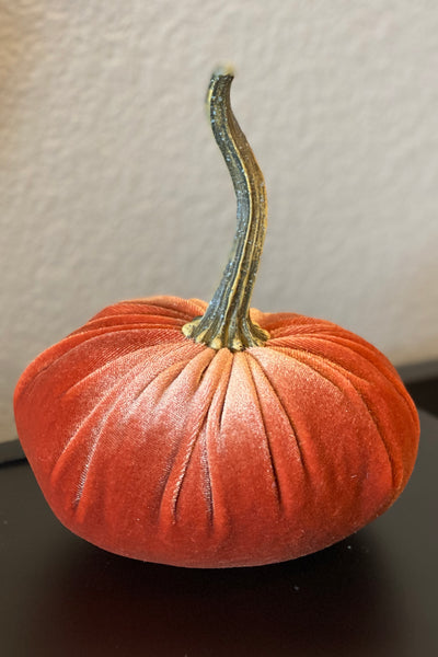 Handmade Small Velvet Pumpkin-Harvest