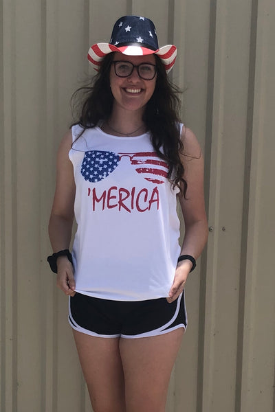 Comfort Colors Merica Glasses Tank