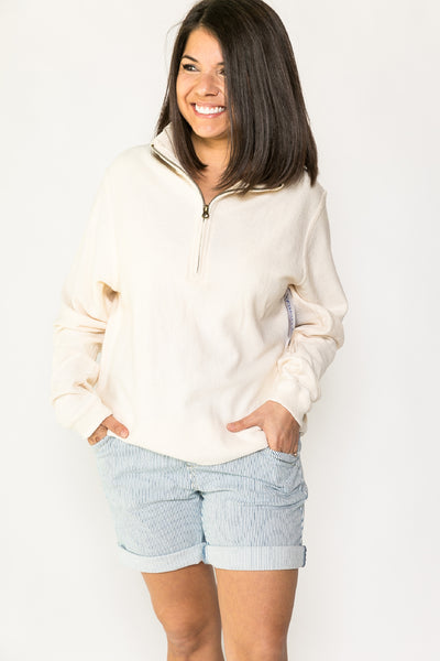 ADULT RALLY CORDUROY QUARTER ZIP PULLOVER