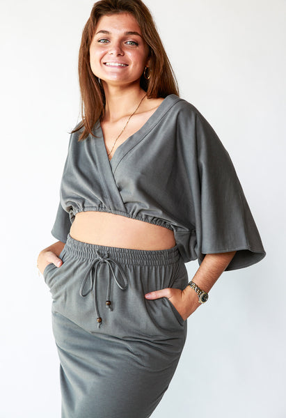 BRUSHED ORGANIC HEMP Crop Surplus Kimono