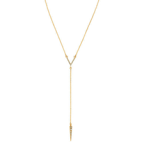 Chloe+Isabel Pavé Chevron + Spike Y-Necklace