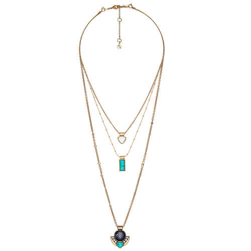 Chloe + Isabel Capri Three-Row Convertible Necklace