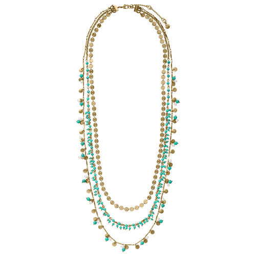 Chloe + Isabel Jaipur Three-Row Convertible Necklace