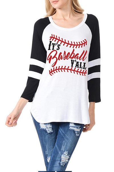 BASEBALL YA'LL - Contrast Sleeve