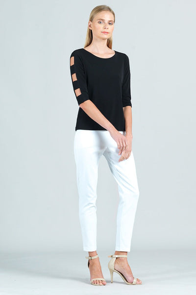 Techno Knit - Skinny Ankle Pocket Pant - White
