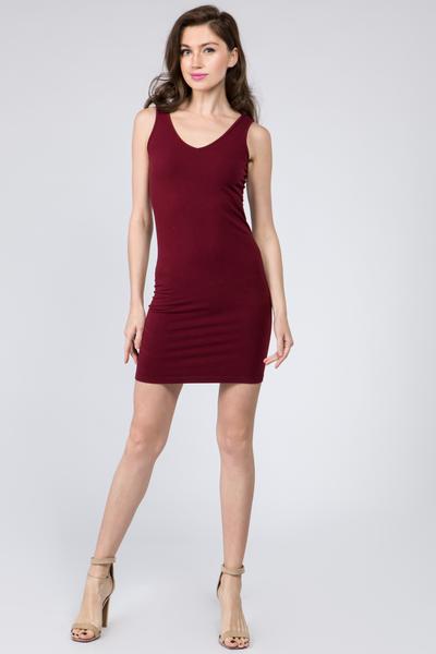 Reversible V-Scoop Neck Tank Dress
