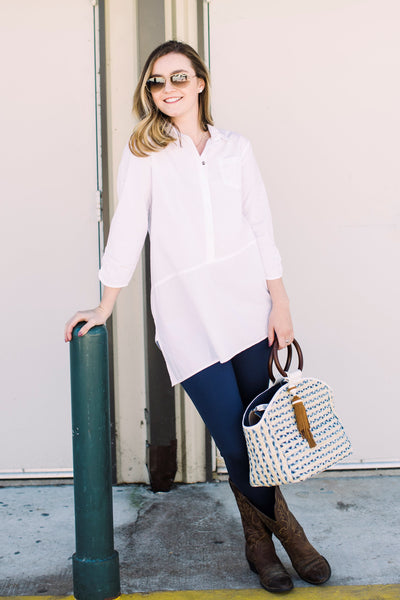 TWIST BUTTON-DOWN TOP