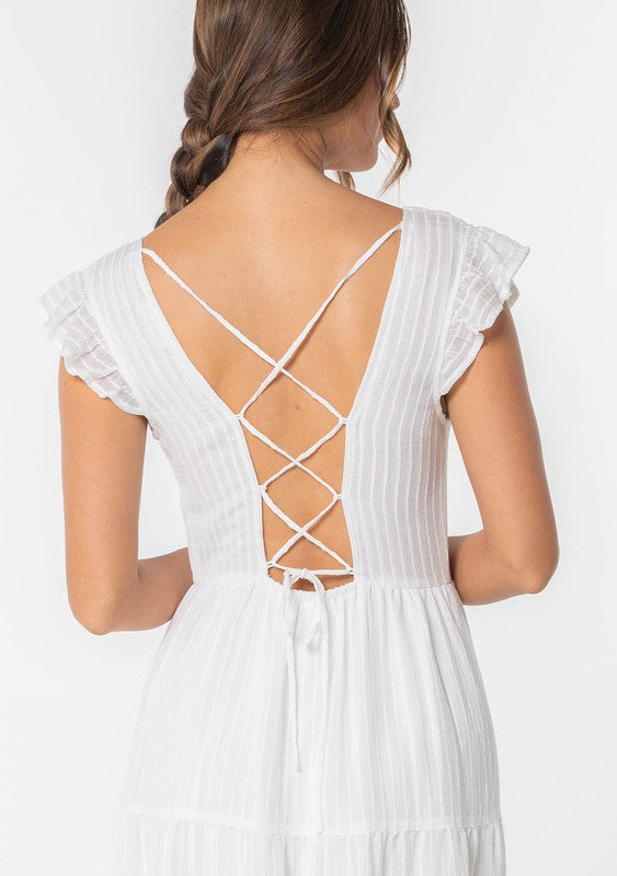 Talia Lace Up Midi Dress The Market Place Talia Lace Up Midi Dress The Market Place