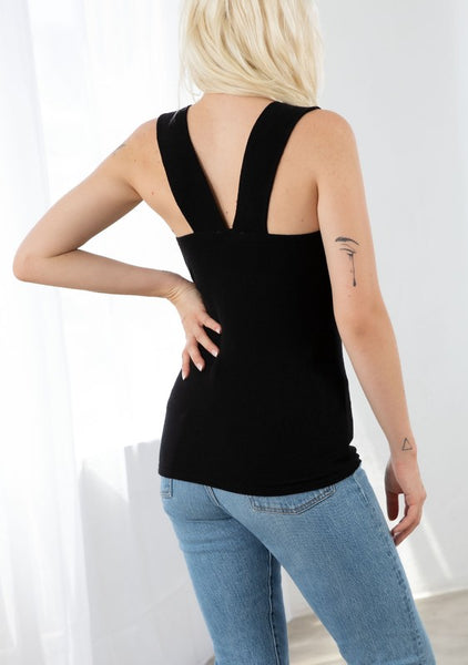 Bamboo Micro Rib Sleeveless Tank Top