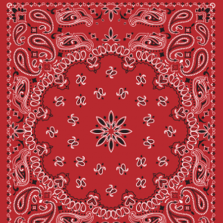 ADULT COMFORT BUFF  - RED BANDANNA