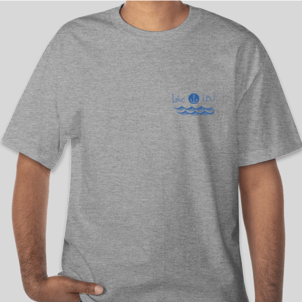 Hanes Beefy T‑shirt - Up & Down The Lake (Grey)