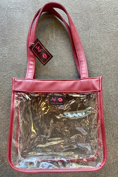 Makeup Junkie Game Day Tote w/ ZIPPER - Maroon
