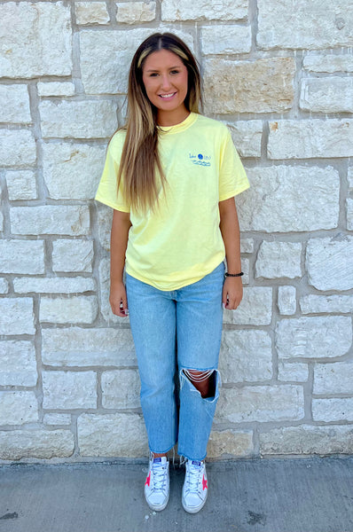 Hanes Beefy T‑shirt - Up & Down The Lake Yellow
