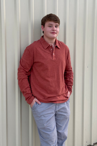 Salt Point Long Sleeve Slub Jersey Polo