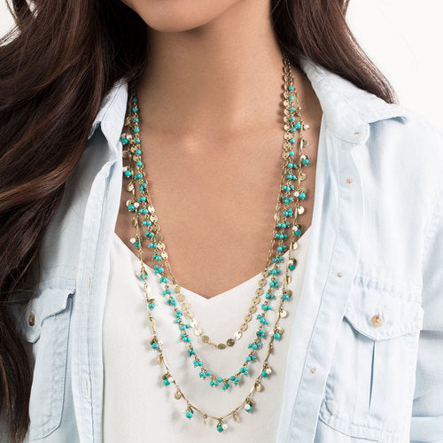 Chloe + Isabel Jaipur Three-Row Convertible Necklace
