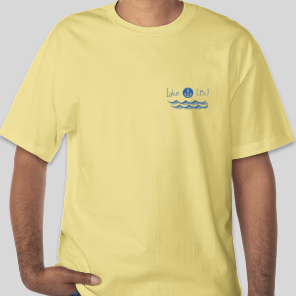 Hanes Beefy T‑shirt - Up & Down The Lake Yellow