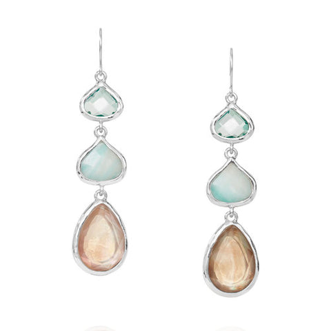 Minaret Hammered Linear Drop Earrings