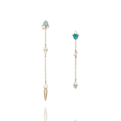 Petits Bijoux Crystal Cluster Mismatched Earrings