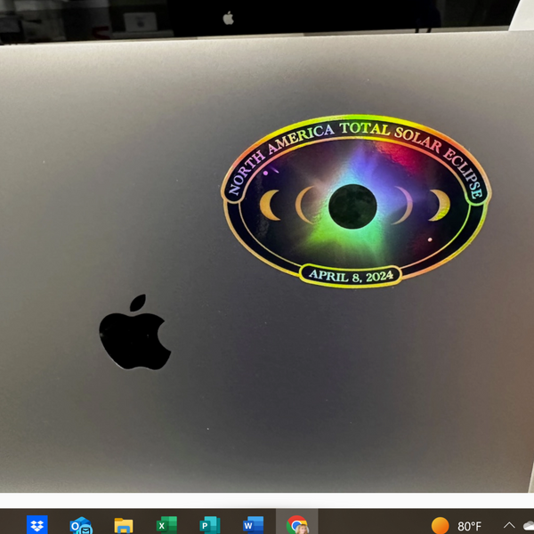 Total Solar Eclipse Hologram Sticker