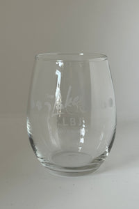 Etched Stemless Wine Glass - Eclipse OVER LAKE LBJ