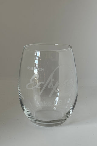 Etched Stemless Wine Glass - Eclipse LBJ