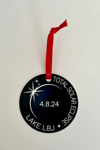 Eclipse 2024 Lake LBJ Ornament