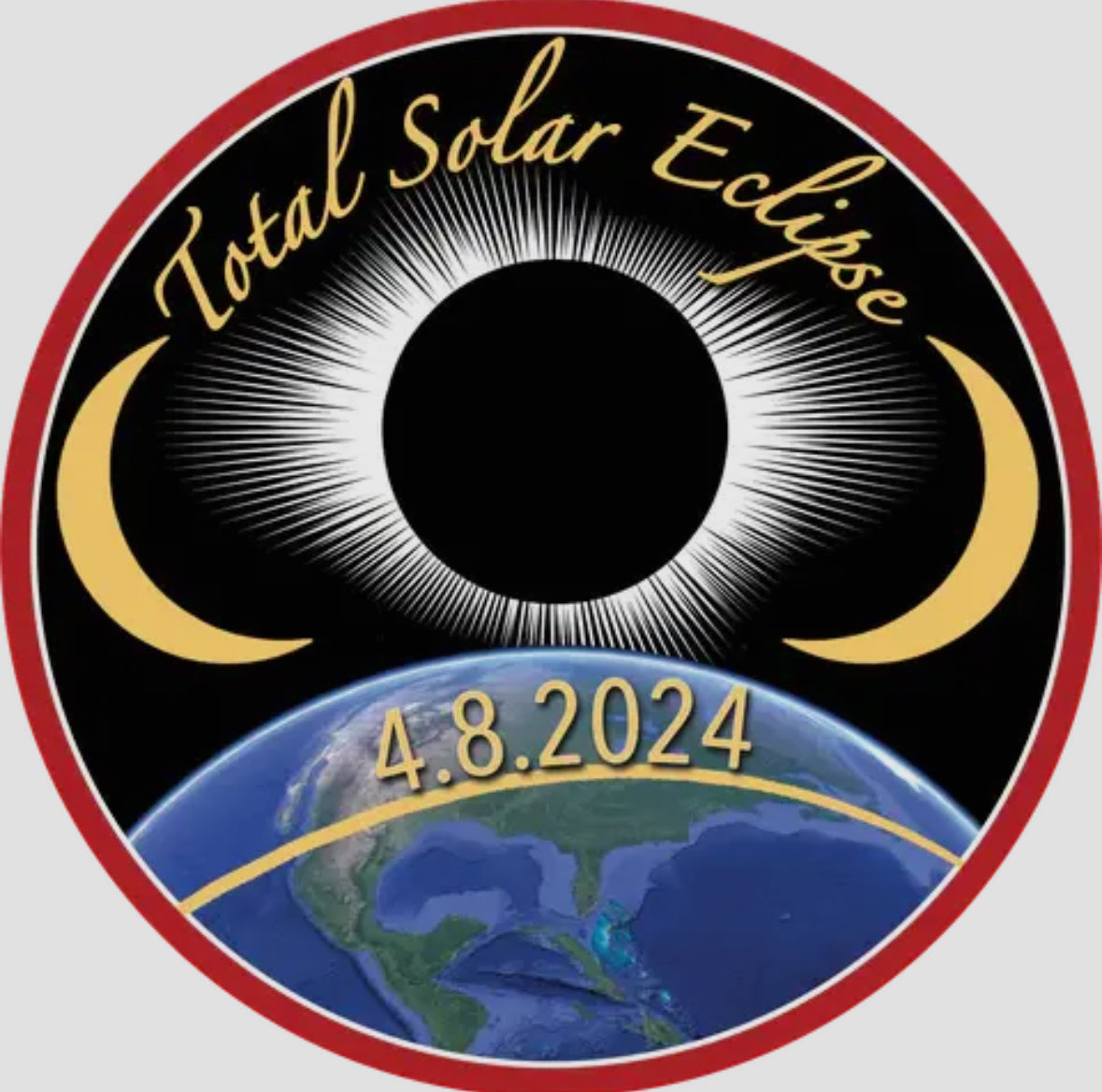 2024 Total Solar Eclipse 4" Vinyl Sticker