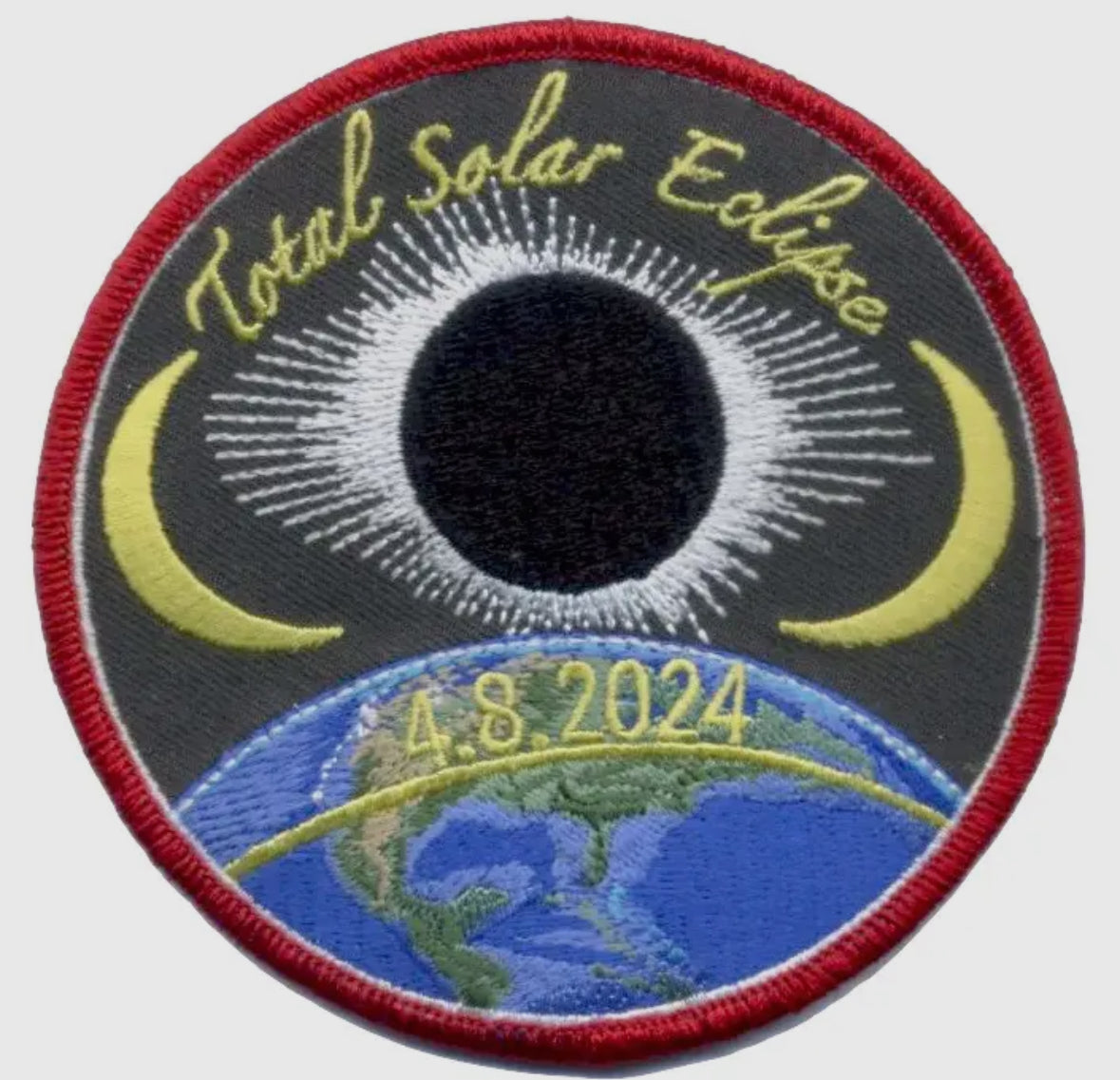 2024 Total Solar Eclipse Commemorative Patch - 4 Inch