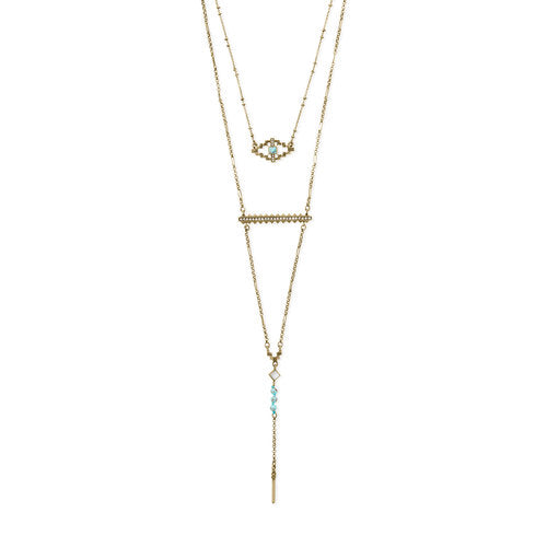 Stepwells Two Row Convertible Necklace