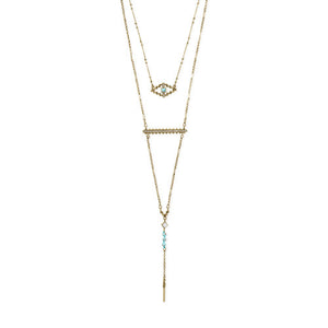 Stepwells Two Row Convertible Necklace