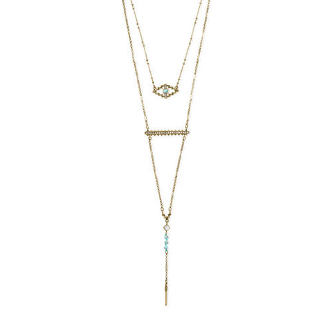 Stepwells Two Row Convertible Necklace