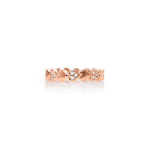 Petits Bijoux Circle of Hearts Ring Rose Gold