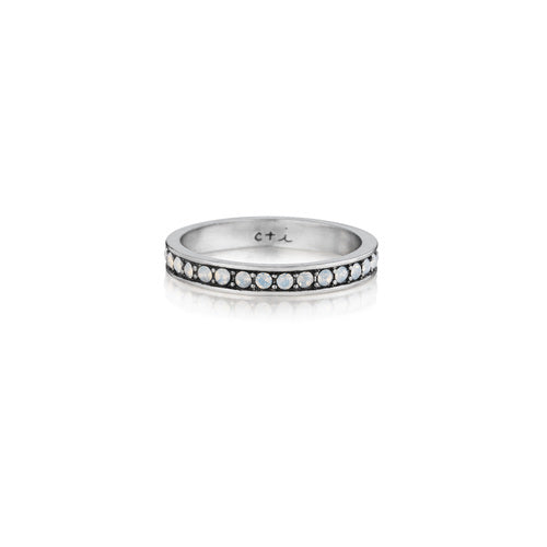 Opal Pave' Stacking Ring