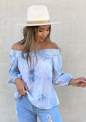 Dreamy Tie Dye Off Shoulder Top