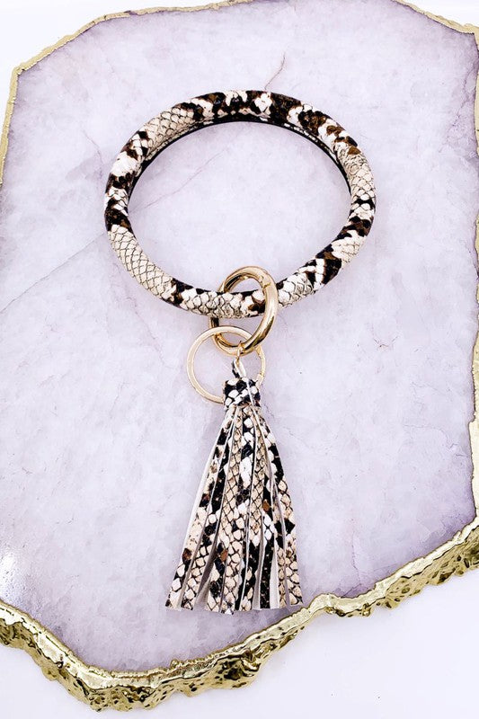 Key Chain Bangle with Tassel